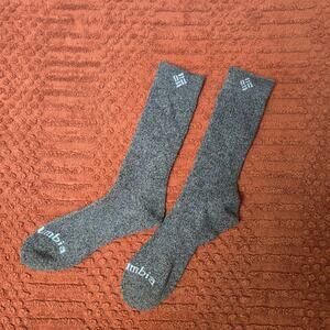 Soft Wool Gray Columbia Crew Socks